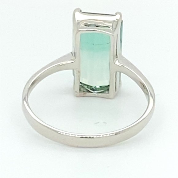 Bi Color Tourmaline 5.50ct Solid 14K White Gold Ring - Picture 7 of 7